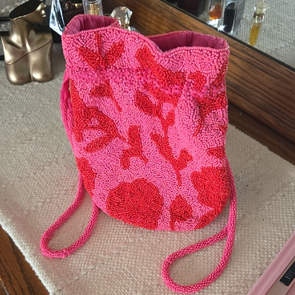 Kate Spade Pink and Red Heart Backpack